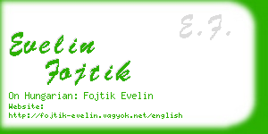 evelin fojtik business card